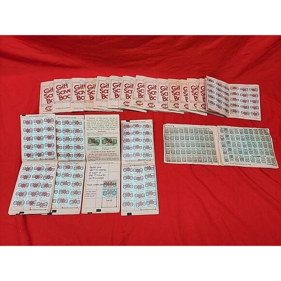 Vintage S & H Green Stamps Quick Saver Lot of Filled Books 1970’s Lot Of 20 - Picture 2 of 2